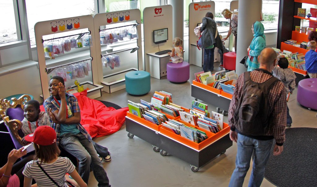 Nieuwe inrichting Bibliotheek Feijenoord in Rotterdam